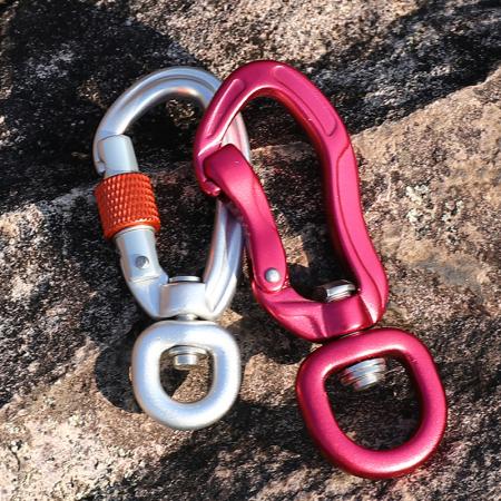 Amazon Hot Salte Hiking Aluminum Carabiner Climbing Multi Tool 4KN Swivel Carabiner hook for Dog Leash