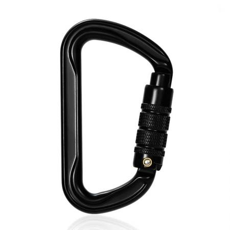 Black rigging hardware safety forging snap carabiner for gym lifting spring hooks 