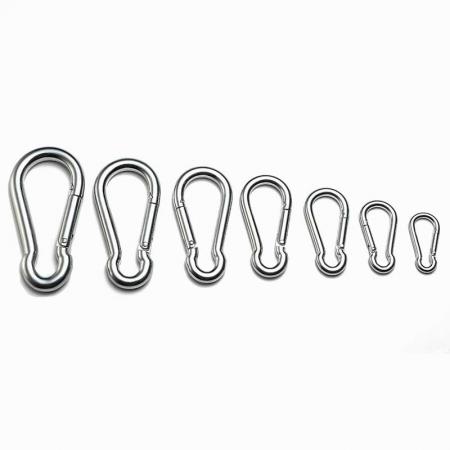 Factory Direct Wholesale Snap Hook 304/316 Stainless Steel Spring Climbing Button Carabiner 
