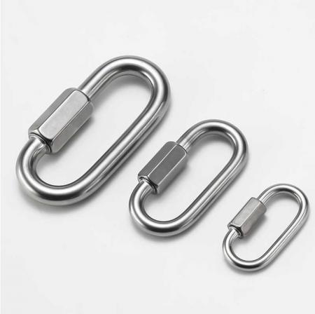 Quick Chain Link Chain Connecting Link Curt Threaded Stainless Steel Quick Link / Snap Hook 