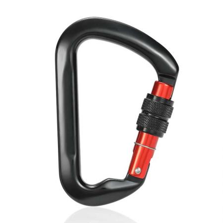 Aluminum Carabiner D Shape Buckle Pack, Keychain Clip, Spring Snap Key Chain Clip Hook Screw Gate Buckle 