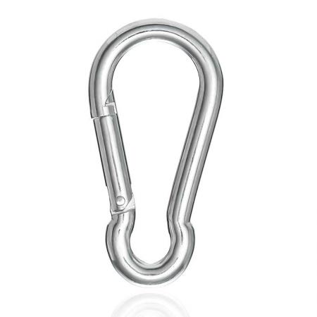 Factory Direct Wholesale Snap Hook 304/316 Stainless Steel Spring Climbing Button Carabiner 