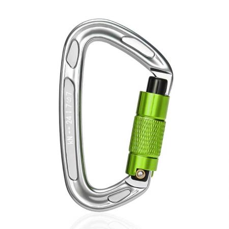 UIAA Certified Climbing Carabiners 24KN Heavy Duty Large Locking Carabiner Clips for Rock/Ice Climbing Rappelling Rescue 