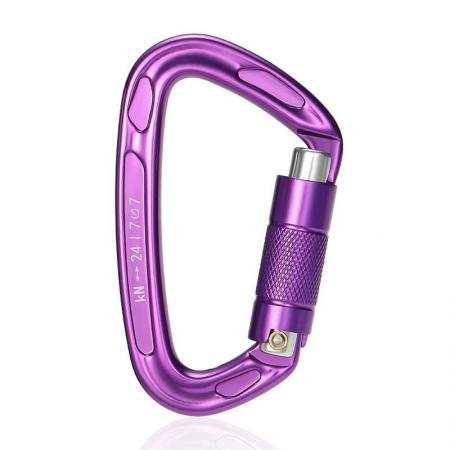UIAA Certified 24KN Auto Locking Climbing Carabiner Clips,Twist Lock and Heavy Duty Carabiners for Rock Climbing 