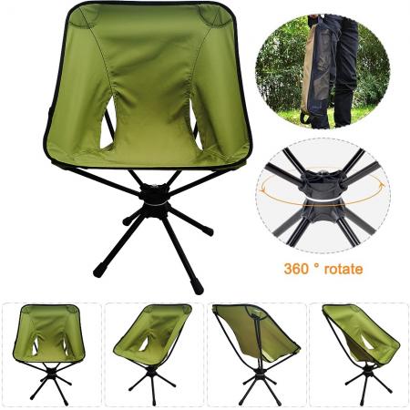 Outdoor portable folding Swivel Chair with 360 Degree rotation 