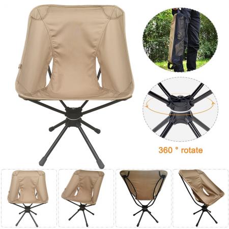 Hot-sale Foldable Quick Swivel Folding Reclining Camping Backpacking Chair 