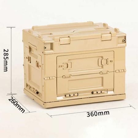 Multifunctional Transparent collapsible storage box for outdoor camping. 