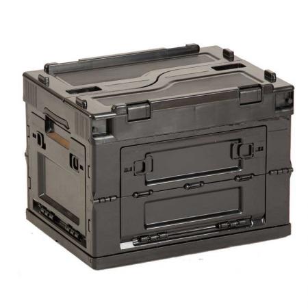Plastic Durable Cargo Storage Box Weathertight Storage Organizer Box Secure Padlock Car Trunk Organizer Collapsible Storage Box 