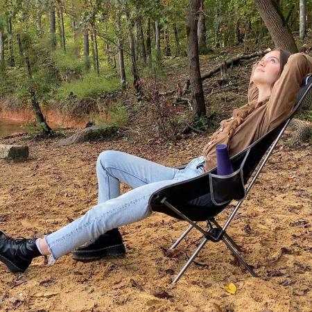 Ultralight High Back Camping Chair, Lightweight Folding Chairs with Headrest, Portable Compact for Outdoor Camp, Hiking, Picnic 