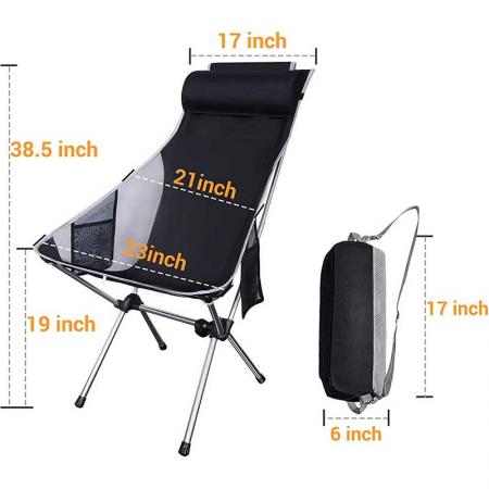 Ultralight High Back Folding Compact Portable Chair 