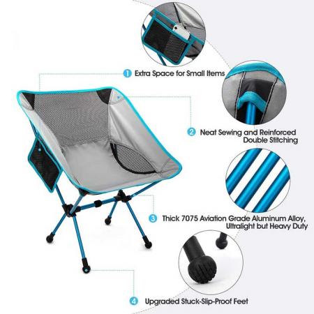 Portable Camping Chair Foldable Beach Chair Outdoor Lightweight for Fishing Beach Chair Foldable 