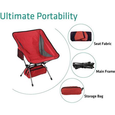 Camping Chair Folding Ultralight BBQ Picnic Fishing Outdoor Portable Beach for Festival 
