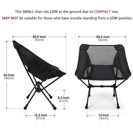 Ultralight Camping Moon Chair Lightweight Fishing Camping BBQ Chairs Folding Hiking