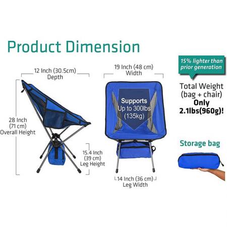 Portable Ultralight Camping Moon Chair Lightweight Fishing Camping BBQ Chairs Folding Hiking