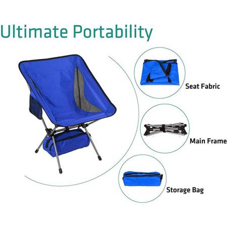 Portable Ultralight Camping Moon Chair Lightweight Fishing Camping BBQ Chairs Folding Hiking