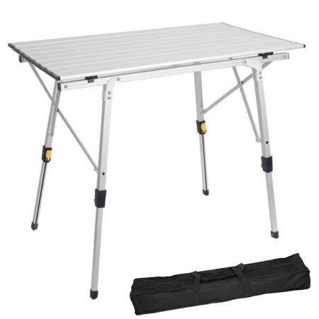 Portable Adjustable Table Adjustable Camping Table Height Adjustable Outdoor Table Portable Folding Lightweight Table for Picnic Beach Camping Party BBQ 