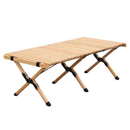 Camping Wood Table Outdoor Folding Picnic Table Wooden Table for Camp BBQ Picnic Party Beach 