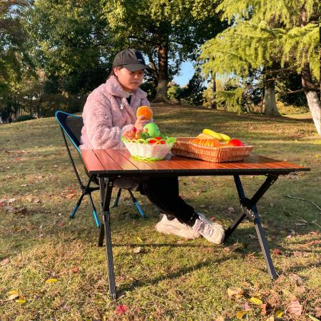 Folding Wood Table Portable Camping Table for Outdoor/Indoor Picnic Travel Beach Camp BBQ Backyard