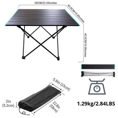 Camping Table 3 Sizes  Backpacking Table & Camp Table Folding Beach Table 