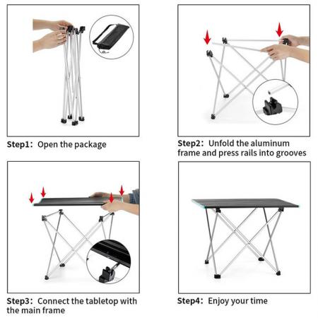 Camping Table 3 Sizes  Backpacking Table & Camp Table Folding Beach Table 