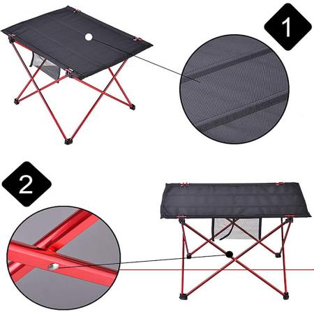 Foldable Table Portable Camping Table Folding Picnic Tables Waterproof Canvas Beach Table for Outdoorside Camping Beach 
