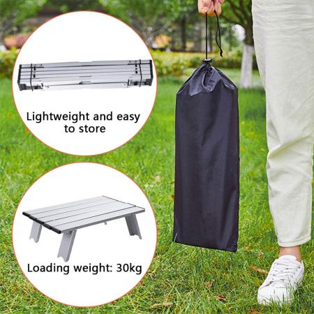 Lightweight Camp Table Folding Canvas Camping Table for Picnic Fishing Hiking 