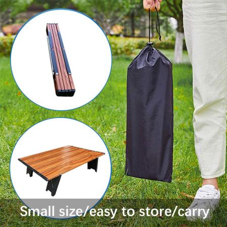 Portable Foldable Camp Picnic Table Roll-up with Carry Bag 