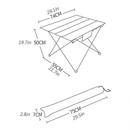 Aluminum Outdoor Camping Picnic BBQ Folding Table