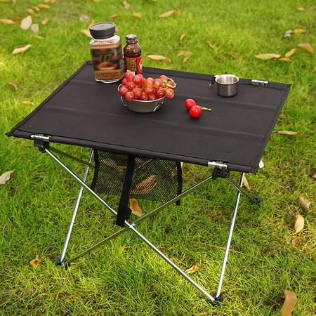 Foldable Table Portable Camping Table Folding Picnic Tables Waterproof Canvas Beach Table for Outdoorside Camping Beach 