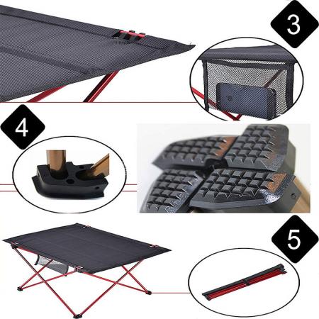 Foldable Table Portable Camping Table Folding Picnic Tables Waterproof Canvas Beach Table for Outdoorside Camping Beach 