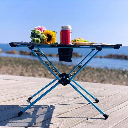Folding Camp Table Compact Portable Backpacking Table Aluminum Camping Table 