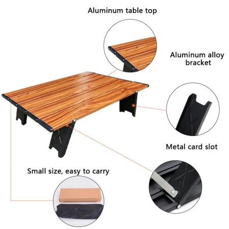 Portable Foldable Camp Picnic Table Roll-up with Carry Bag 