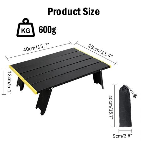 Camping Table Compact Roll Top Aluminum Table 