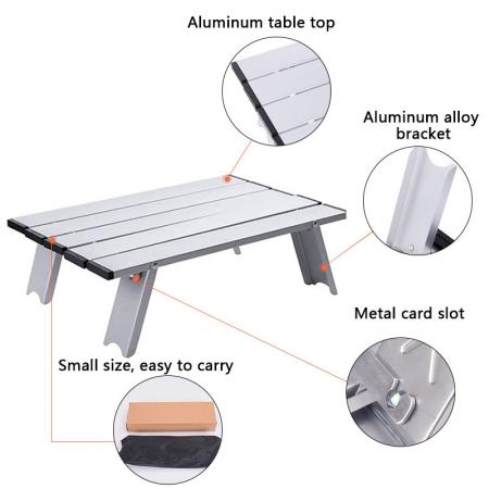 Lightweight Camp Table Folding Canvas Camping Table for Picnic, BBQ, Fishing, Hiking 