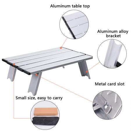 Lightweight Camp Table Folding Canvas Camping Table for Picnic Fishing Hiking 