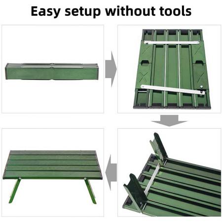 Portable Mini Beach Table Aluminum with Carrying Bag