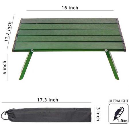 Portable Mini Beach Table Aluminum with Carrying Bag