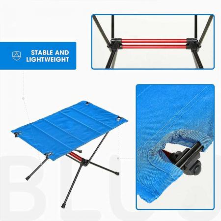 Folding Outdoor Table Compact Lightweight Small Folding Roll - up Table for Outdoor Picnic Beach Camping BBQ Party 