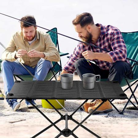 Custom Portable Aluminum Roll Picnic Table Outdoor Hiking Camping Table