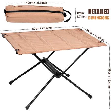 Foldable Camping Table Portable with Storage Bag for Fishing Beach Outdoors Picnic and Hiking 