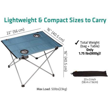 Foldable Table Outdoor Portable Camping Side Table for Outdoor Picnic 