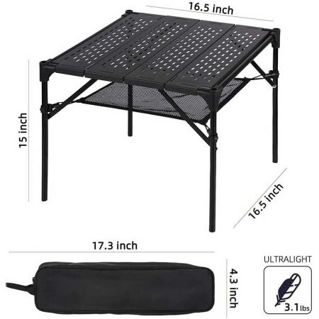 Portable Outdoor Foldable Folding Camping Table for Fishing Traveling Table 