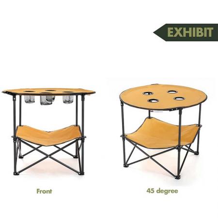 Tables Folding Portable Table with 4 Drink Holders and Storage Bag Folding Picnic for Outdoors Beach 