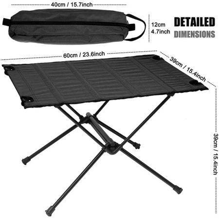 Custom Portable Aluminum Roll Picnic Table Outdoor Hiking Camping Table