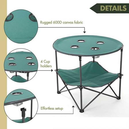 Foldable Table Portable Camping Table Ultralight Compact with Carry Bag for Outdoor Picnic Camping 