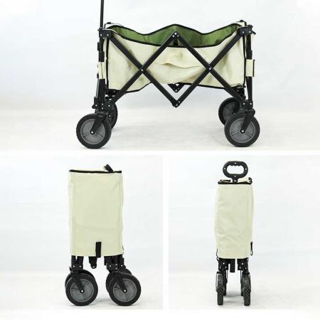 Cart Garden Tool Collapsible Folding Outdoor Garden Utility Wagon with Cover Bag 