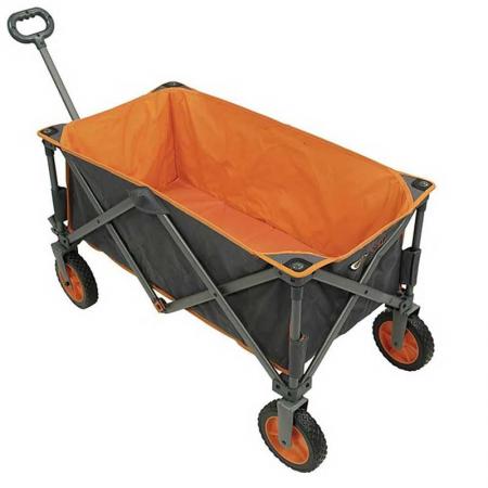 Outdoor Utility Wagon Garden Shopping Cart Beach Wagon with All-Terrain Wheels 