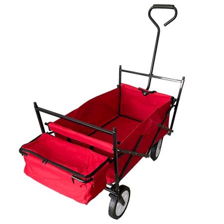 Collapsible Camping Cart Beach Wagon with Cup Holders for Camping Concerts Sporting Events The Beach 