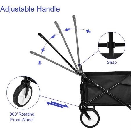 Hand Carts & Trolleys Folding Garden Cart Outdoor Collapsible Wagon for Kids & Cargo Red 