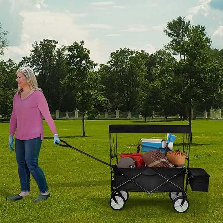 Hand Carts & Trolleys Folding Garden Cart Outdoor Collapsible Wagon for Kids & Cargo Red 